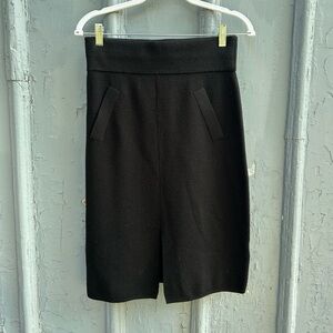Club Monaco Black Wool Pencil Skirt, small